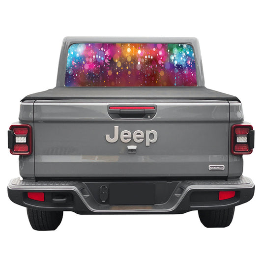Fuzzy Lights Rear Window Decal