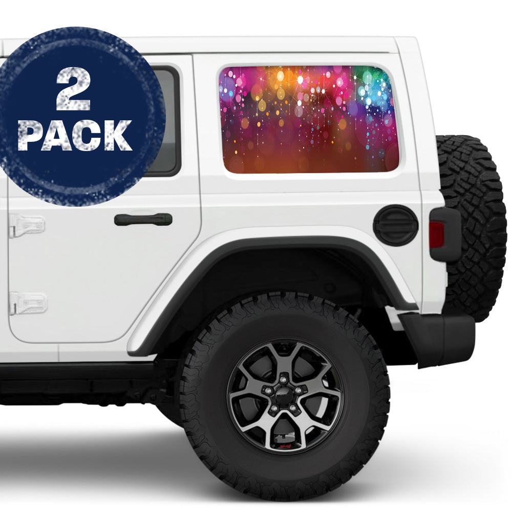 Fuzzy Lights Side Windows Printed Vinyl Decal