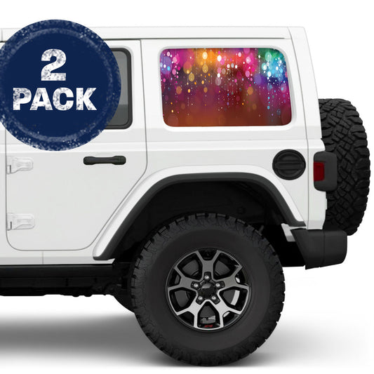 Fuzzy Lights Side Windows Printed Vinyl Decal