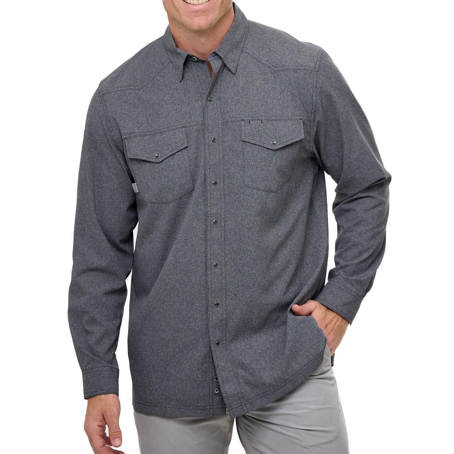 Caviar Pearl Snap Shirt | Long Sleeve