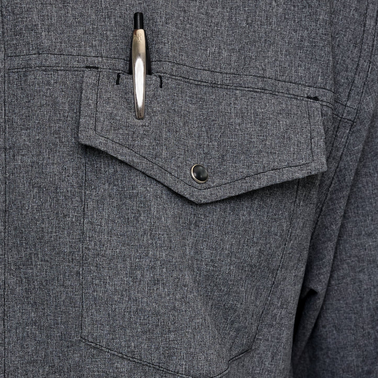 Caviar Pearl Snap Shirt | Long Sleeve