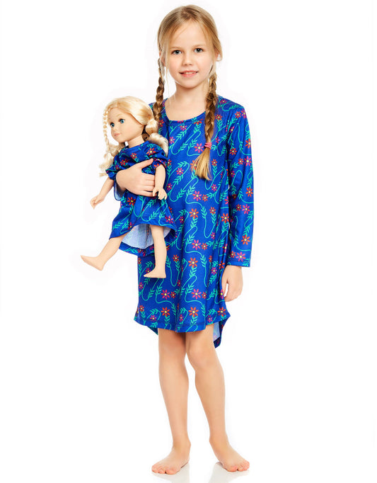 Girl and Doll Matching Nightgowns