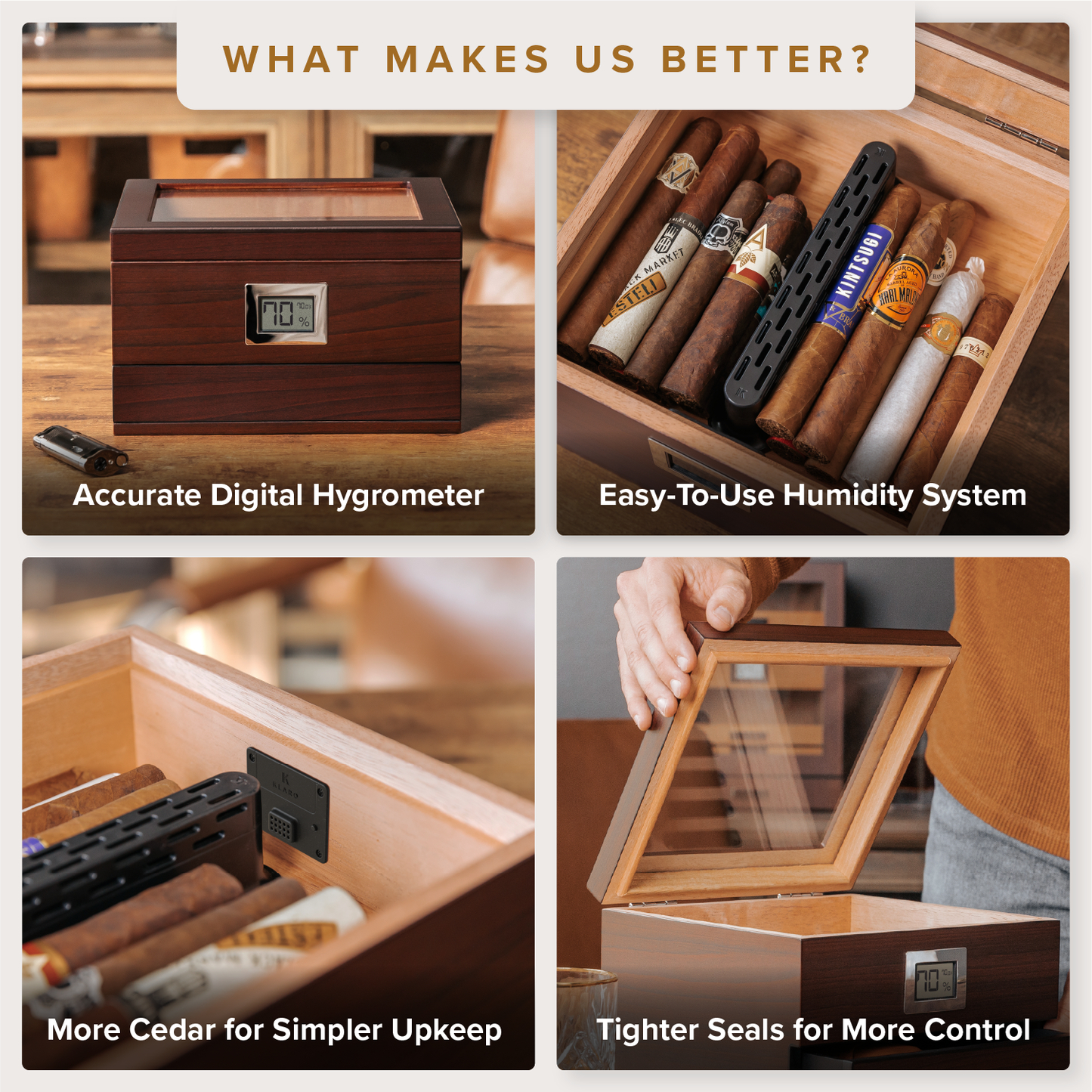 Renzo Glass Top Humidor