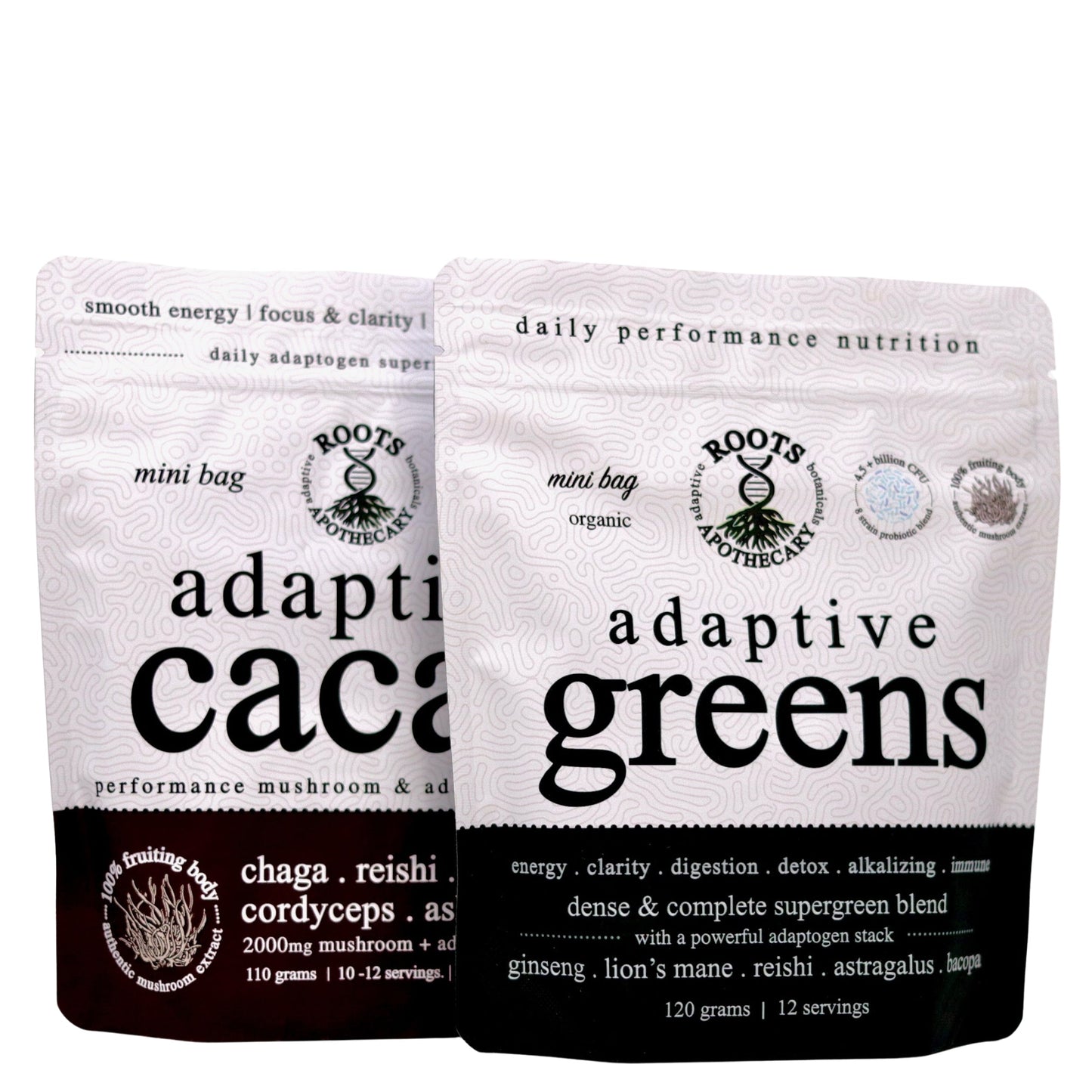 adaptive greens + cacao stack