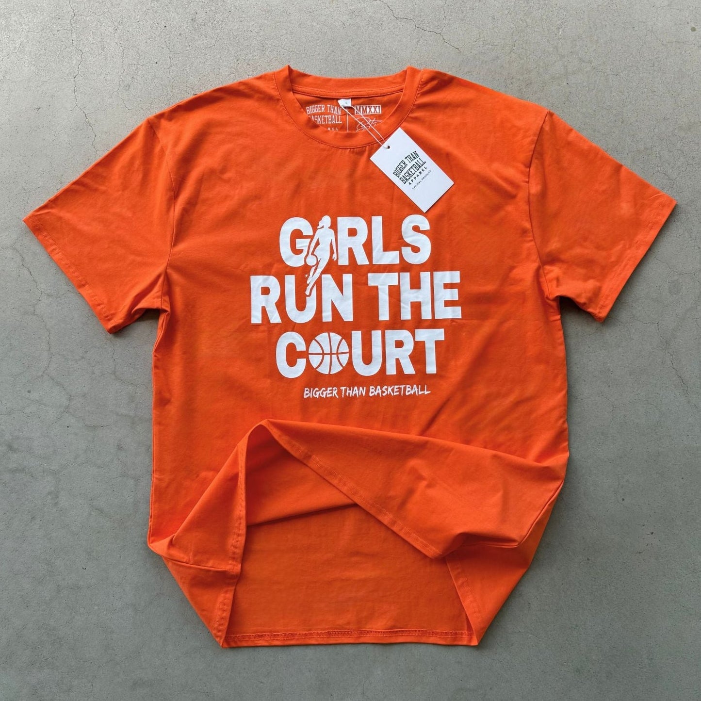 Girls Run The Court - T-Shirt - Orange