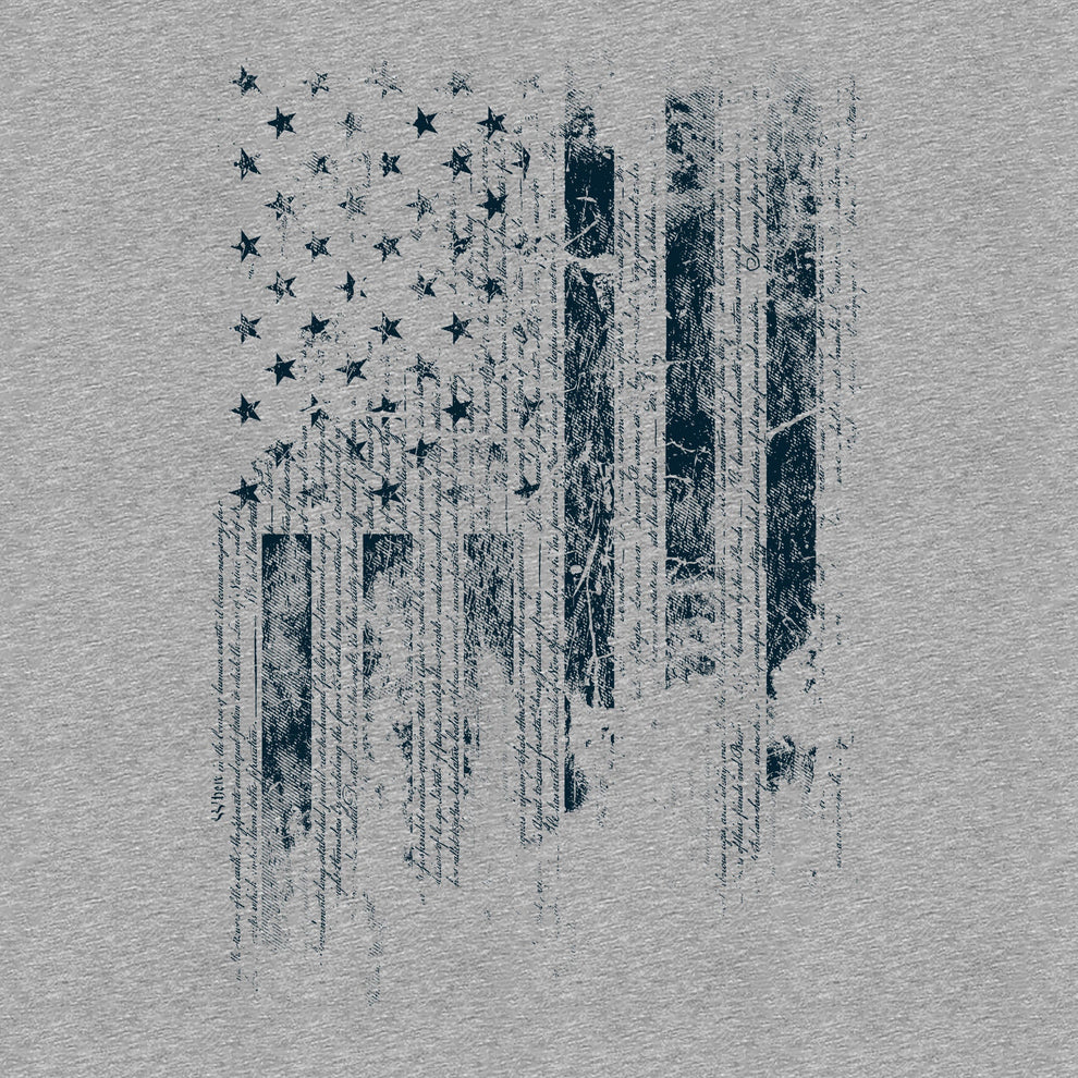 Grunt Style - 1776 Flag - Heather Grey