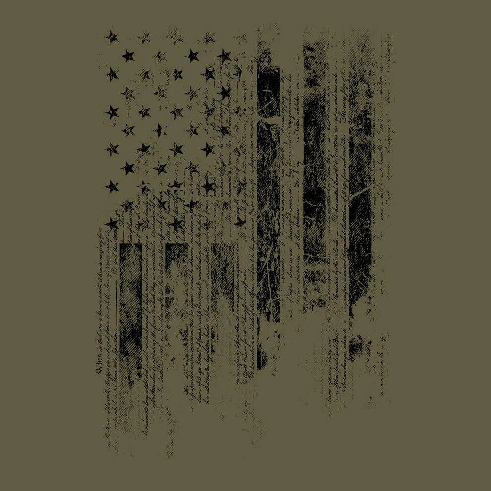 1776 Flag - Military Green