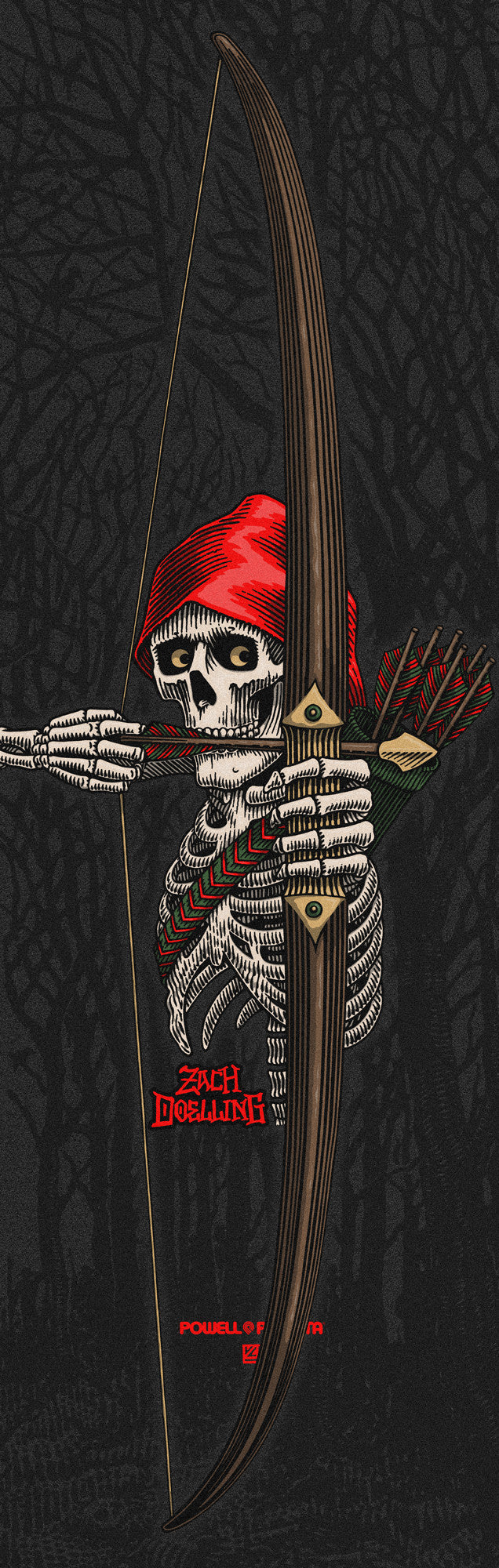 Powell Peralta Zach Doelling Archer Griptape - 10.5″x33″ Black