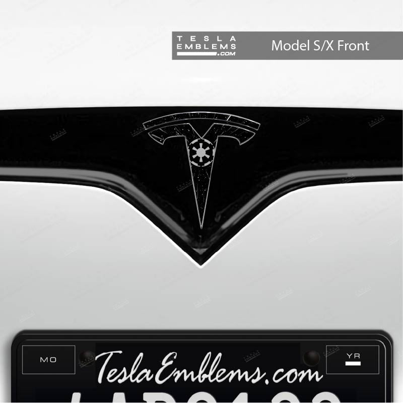 Galactic Empire Tesla Emblem Decals (Front + Back) | Model S