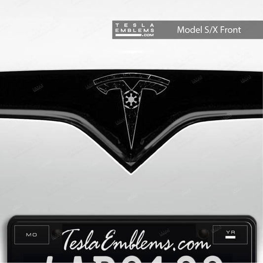 Galactic Empire Tesla Emblem Decals (Front + Back) | Model S