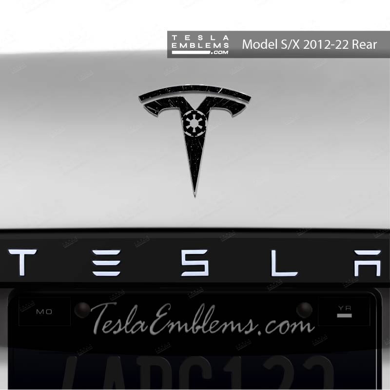 Galactic Empire Tesla Emblem Decals (Front + Back) | Model S