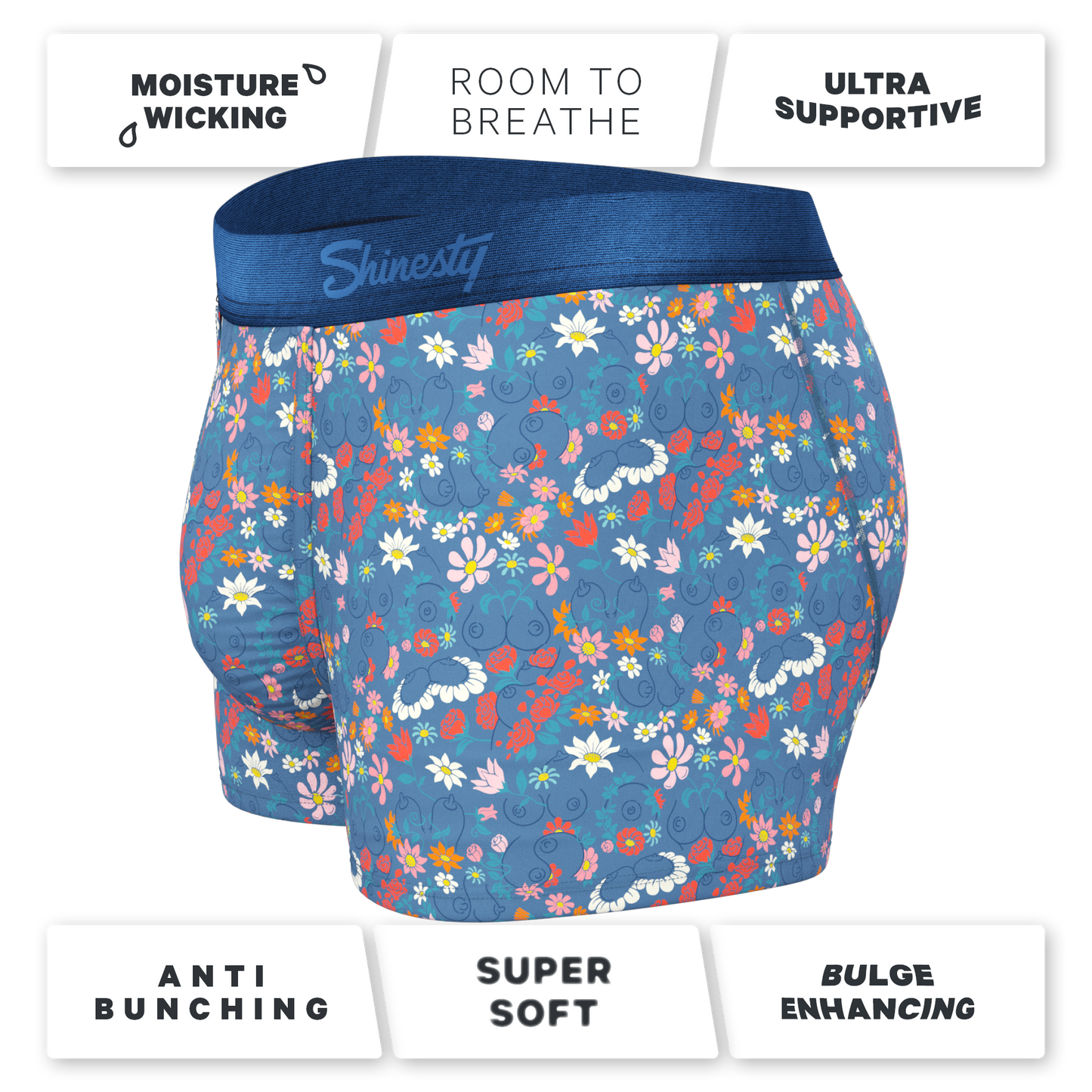 The Gardening Nips | Busty Floral Ball Hammock® Pouch Trunks Underwear