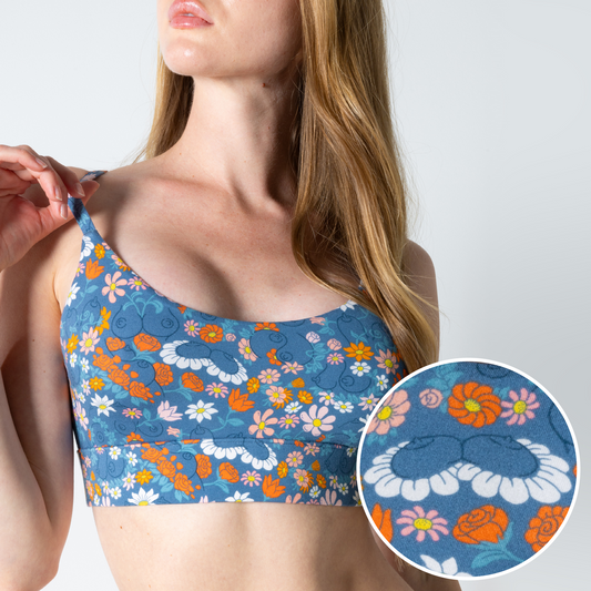 The Gardening Nips | Busty Floral Boob Hammock™ Scoop Bralette