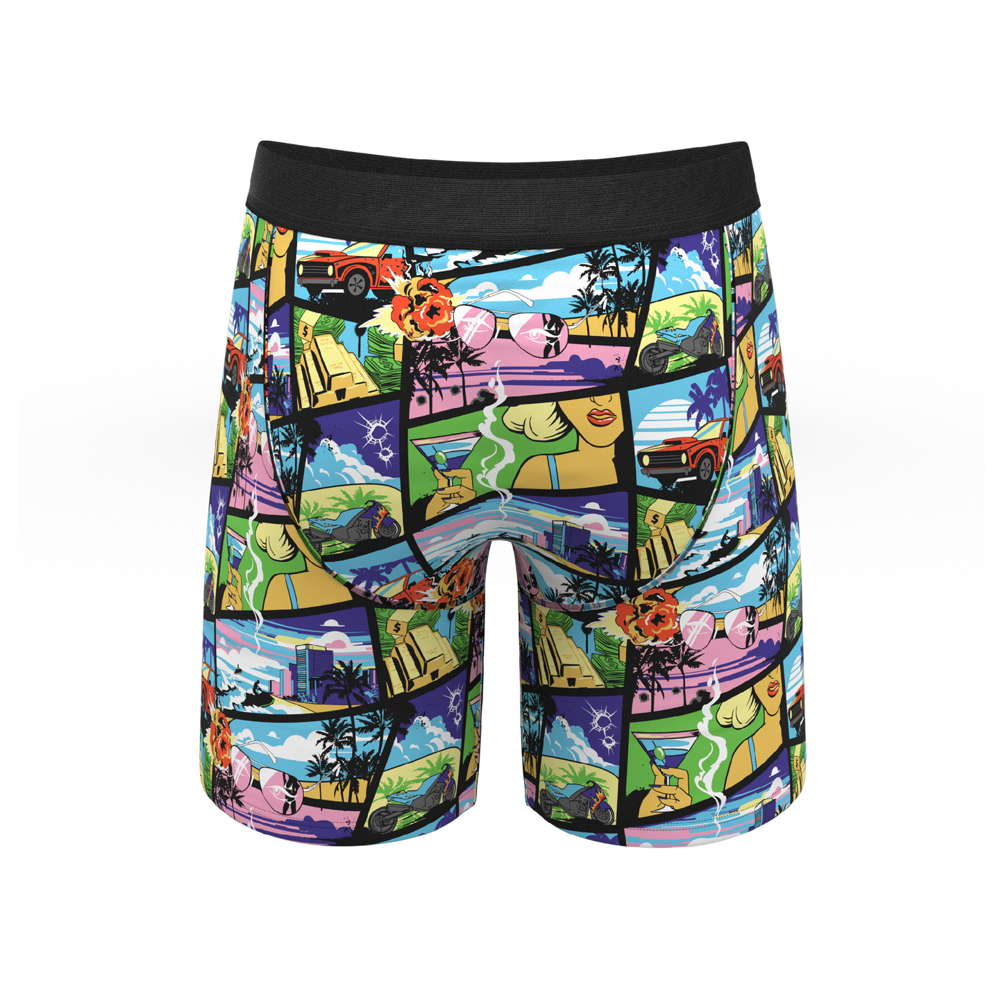 The Gas Pedal | Pop Art Long Leg Ball Hammock® Pouch Underwear With Fly