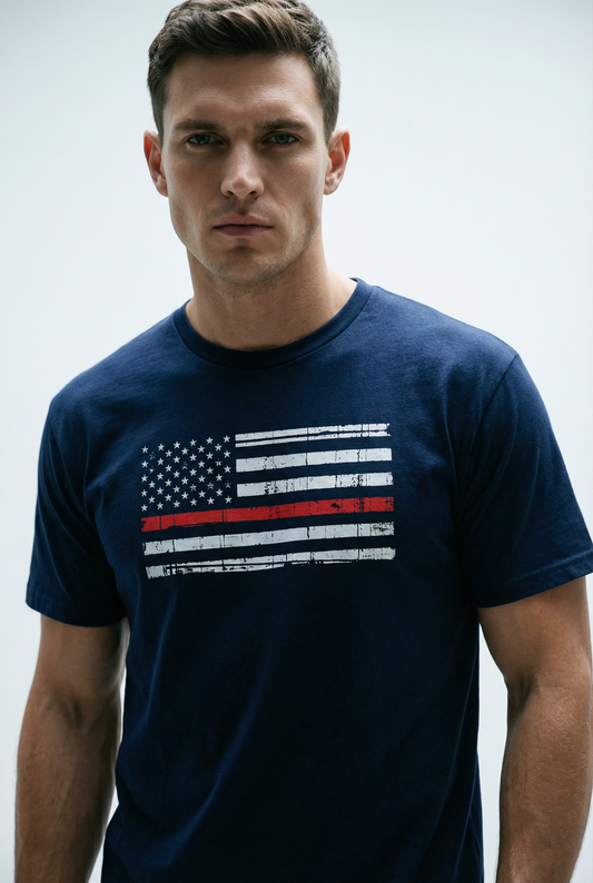 Thin Red Line USA Flag Premium Tee