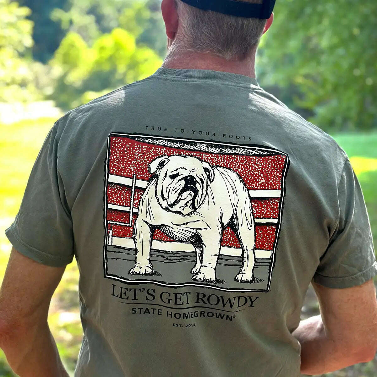 Let's Get Rowdy Bulldog - Comfort Color Pocket