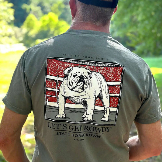 Let's Get Rowdy Bulldog - Comfort Color Pocket