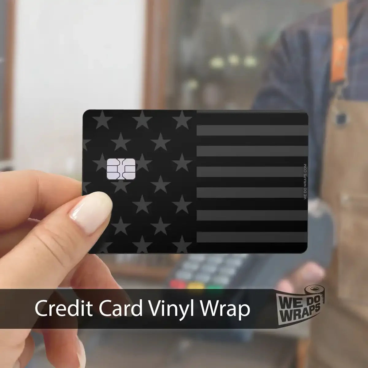 Ghost Black Patriot Flag | NFC Key Card Wrap