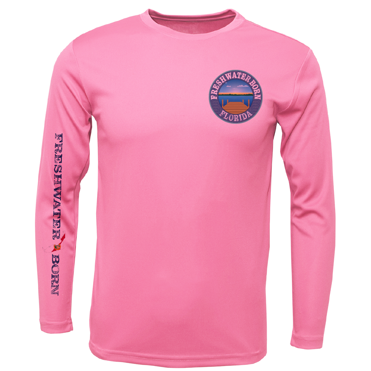 Florida Freshwater Born Pike Girl's Long Sleeve UPF 50+ Dry-Fit Shirt