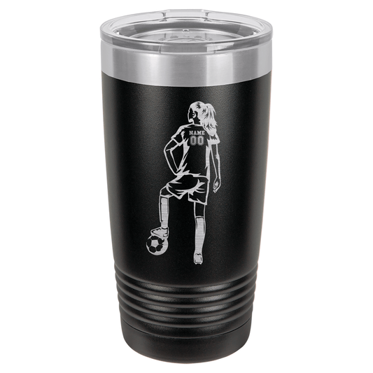 Girls Soccer Player | ENGRAVED Polar Camel Tumbler