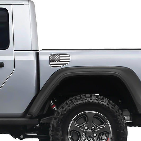 Black & Clear Flag Gas Cap Decal for JT or Gladiator