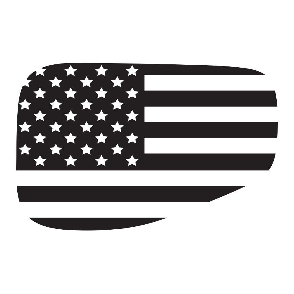 Black & Clear Flag Gas Cap Decal for JT or Gladiator