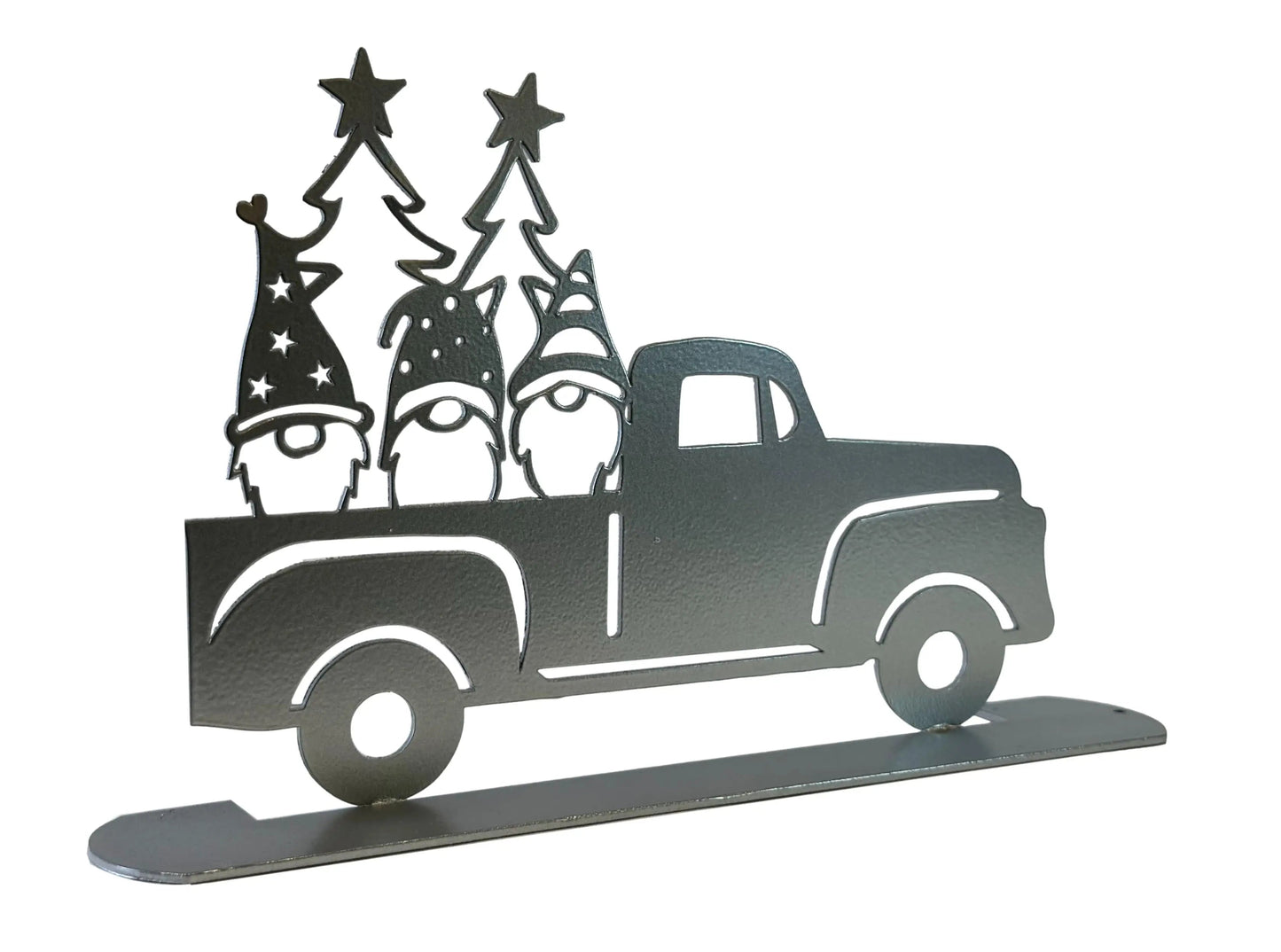 Holiday Gnomes in a Vintage Pickup Truck for Shelf and Table Displays