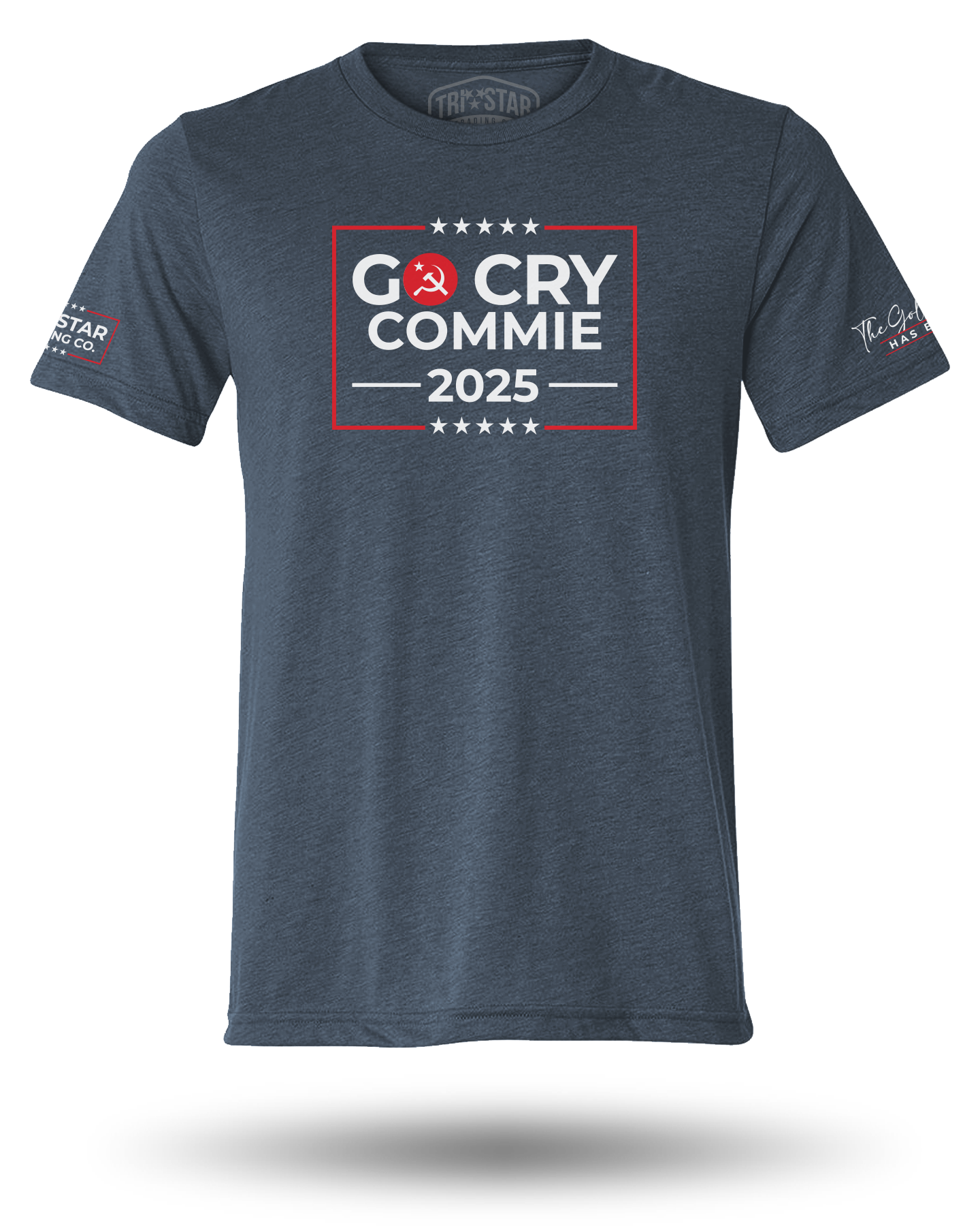 GO CRY COMMIE TEE - MIDNIGHT NAVY (SM - LG)