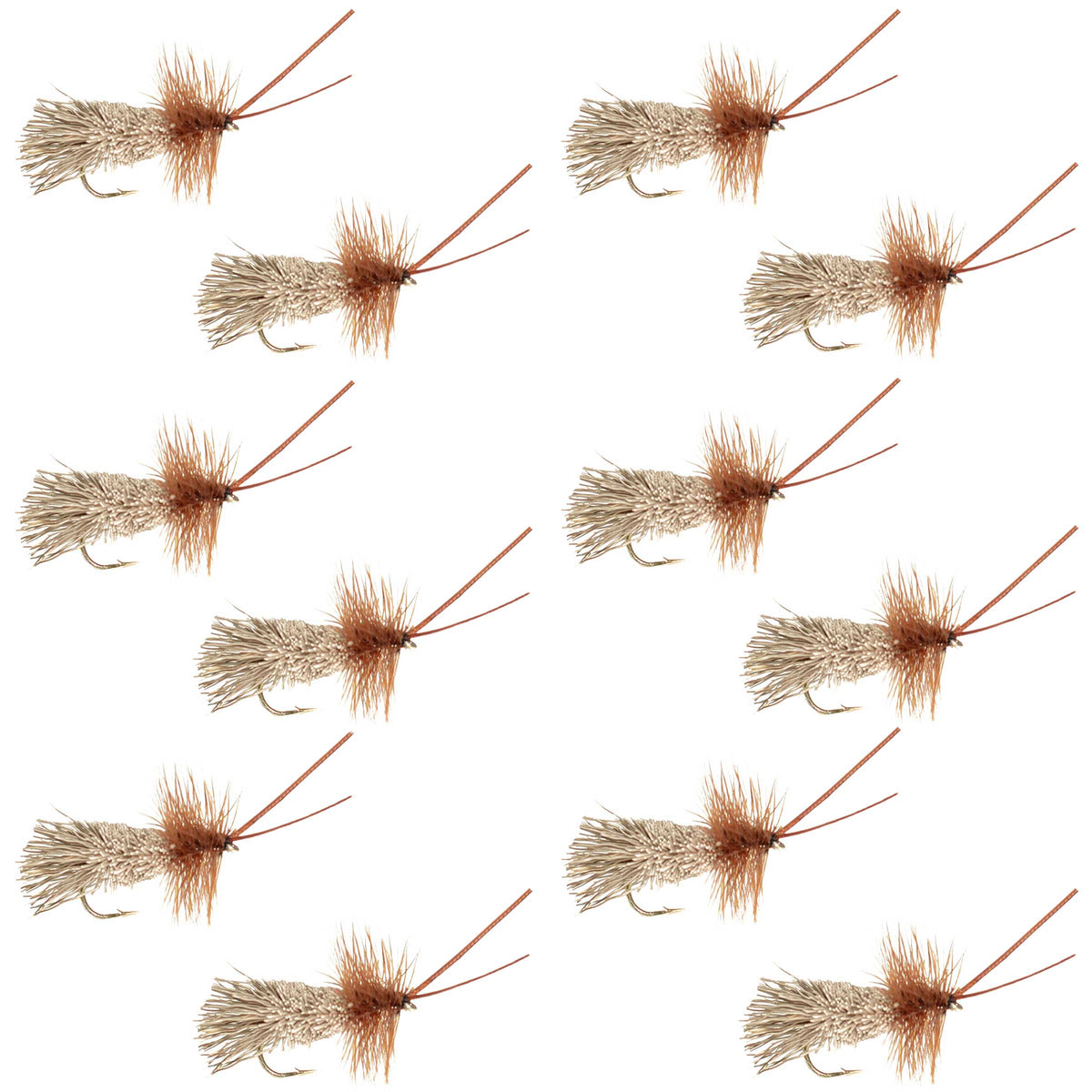 Goddard Caddis Dry Fly - 12 Flies Size 12