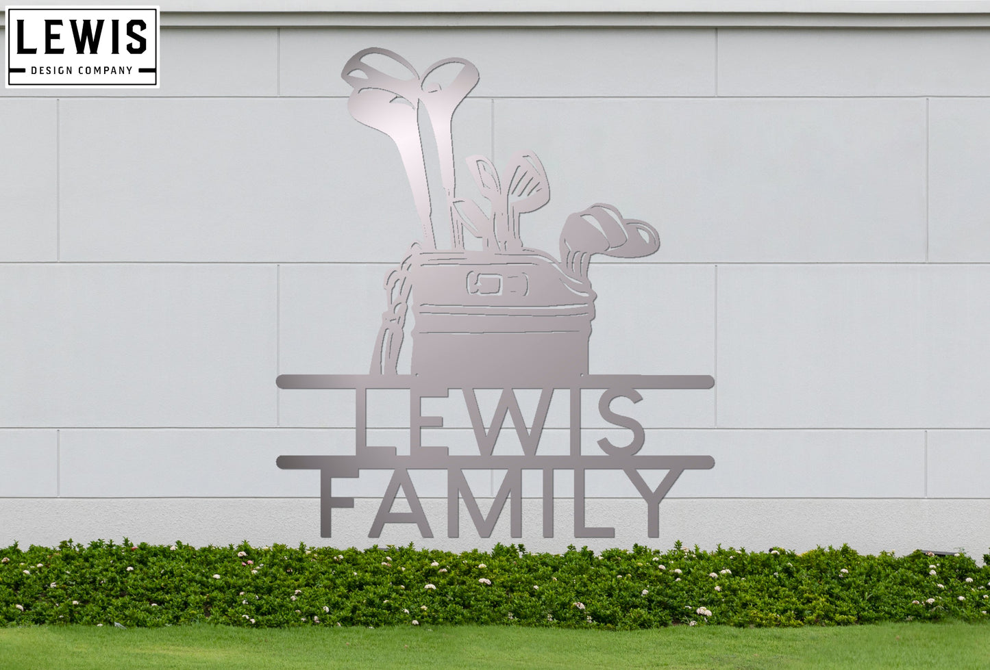 Golf Bag Custom Name Metal Sign