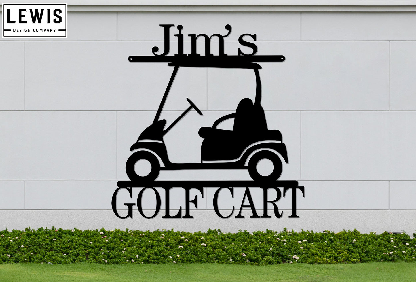 Golf Cart Custom Metal Sign