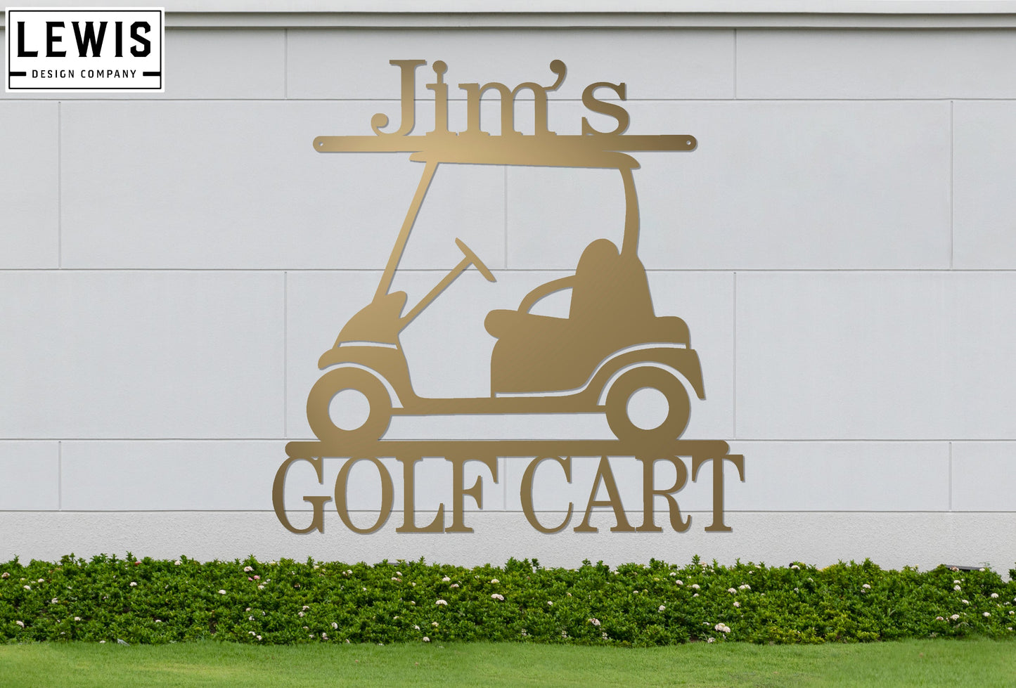 Golf Cart Custom Metal Sign