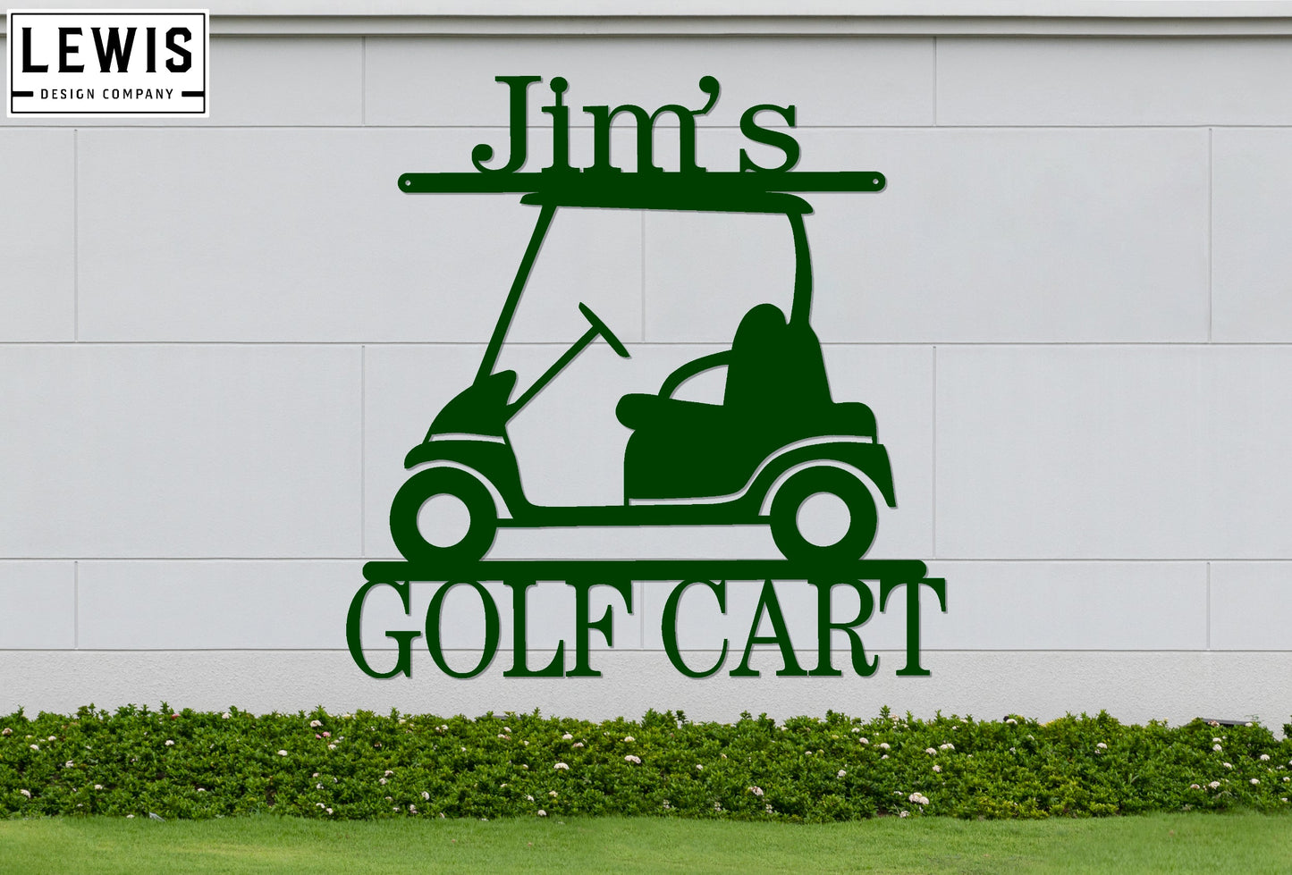 Golf Cart Custom Metal Sign
