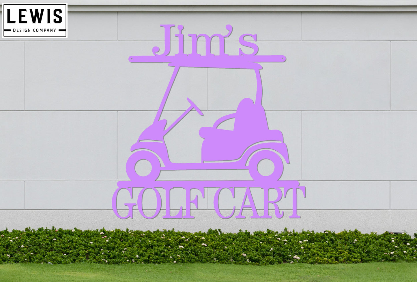 Golf Cart Custom Metal Sign