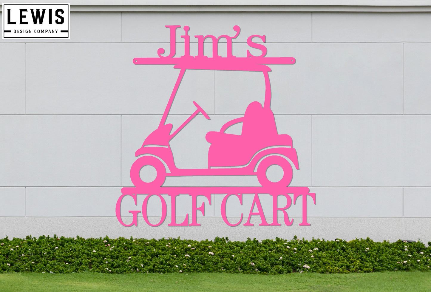 Golf Cart Custom Metal Sign