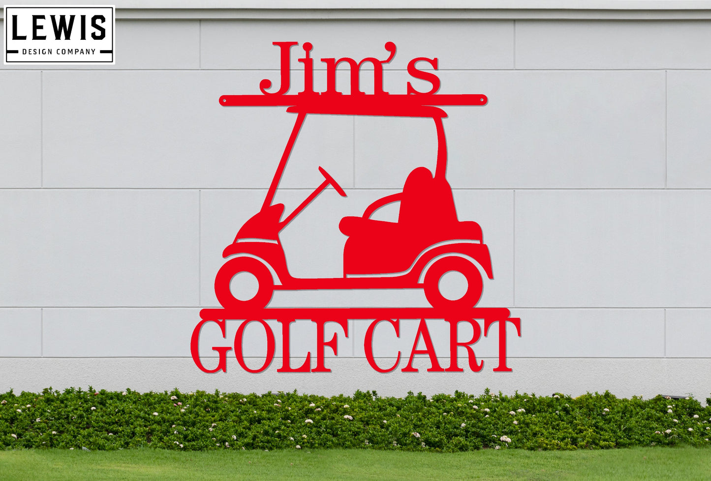 Golf Cart Custom Metal Sign
