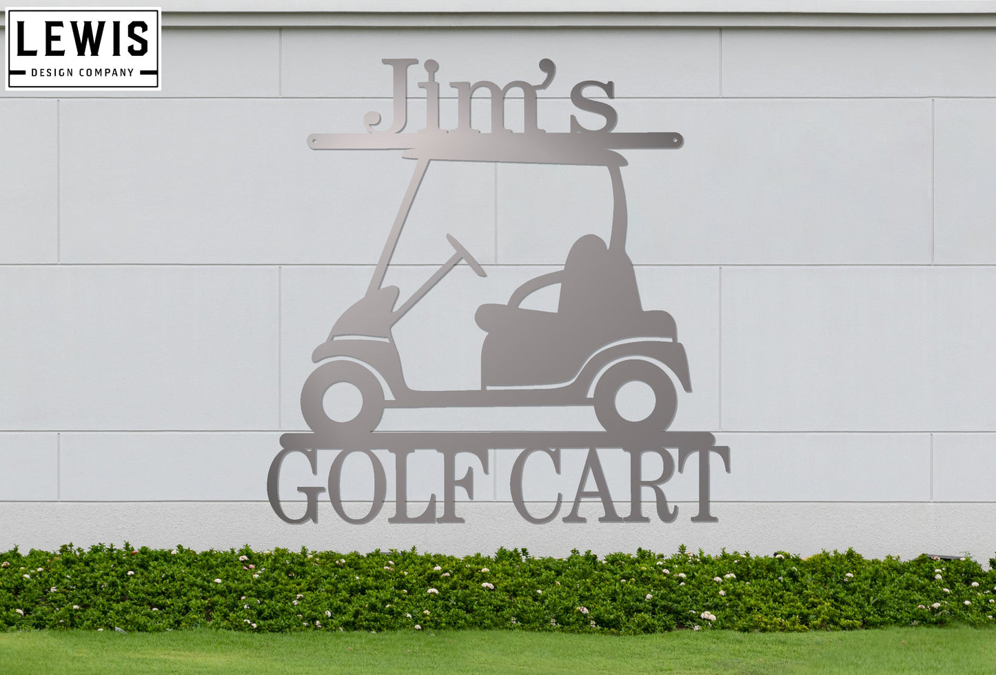 Golf Cart Custom Metal Sign