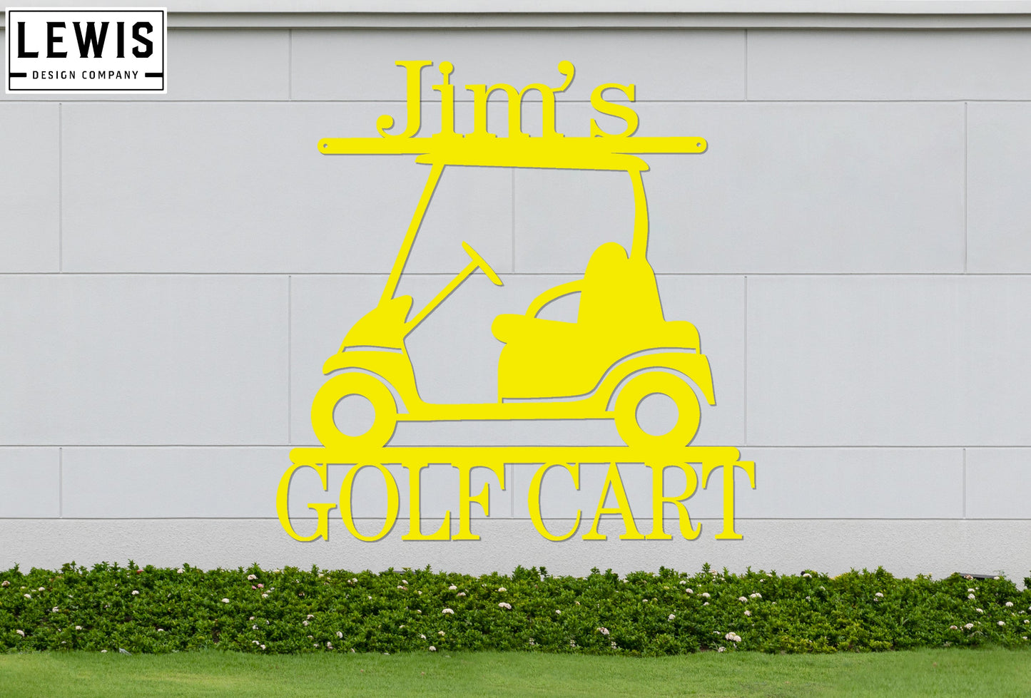 Golf Cart Custom Metal Sign