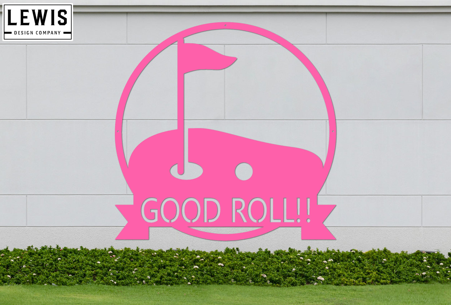 Golf Hole Custom Monogram Steel Sign