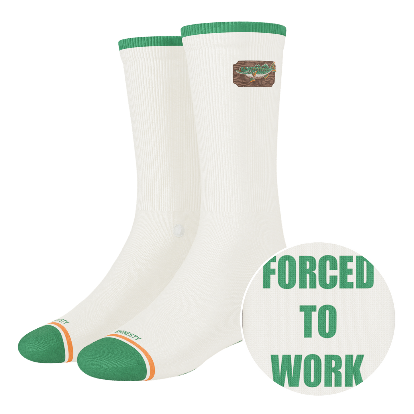 The Gone Fishing | Fishing Heel Hammock™ Crew Socks