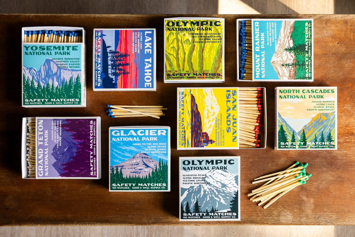 San Juan Islands Vintage National Park Cabin Matches