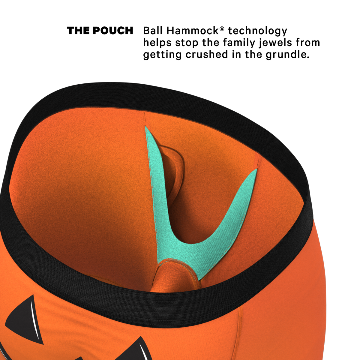 The Good Gourd | Jack O Lantern Ball Hammock® Boxer - Long Leg