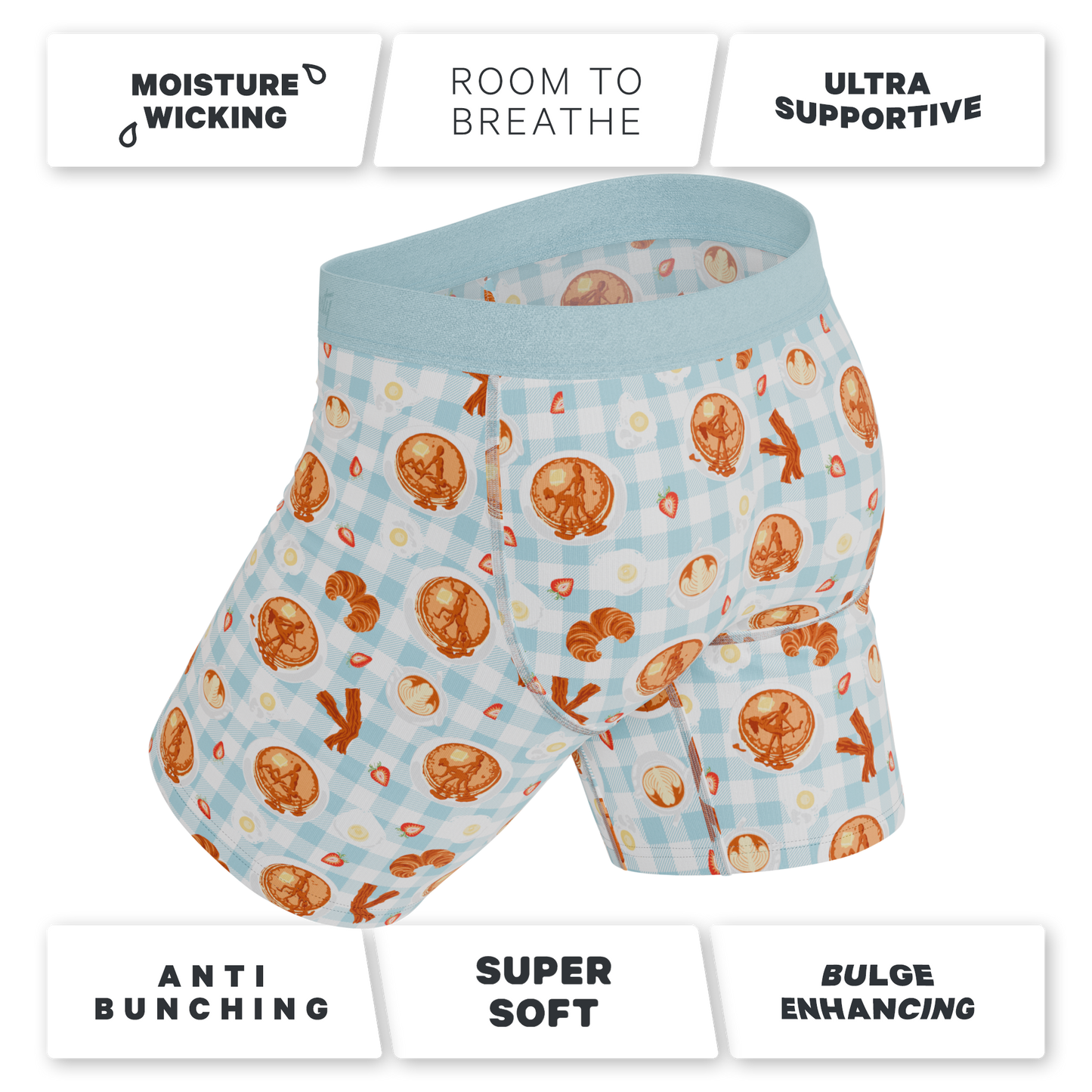 The Good Moaning | Naughty Breakfast Long Leg Ball Hammock® Pouch Underwear With Fly