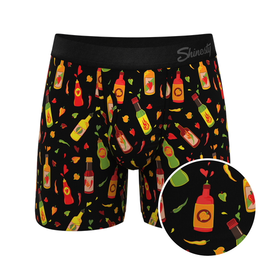 The Gotcha Sriracha | Hot Sauce Ball Hammock® Pouch Underwear With Fly