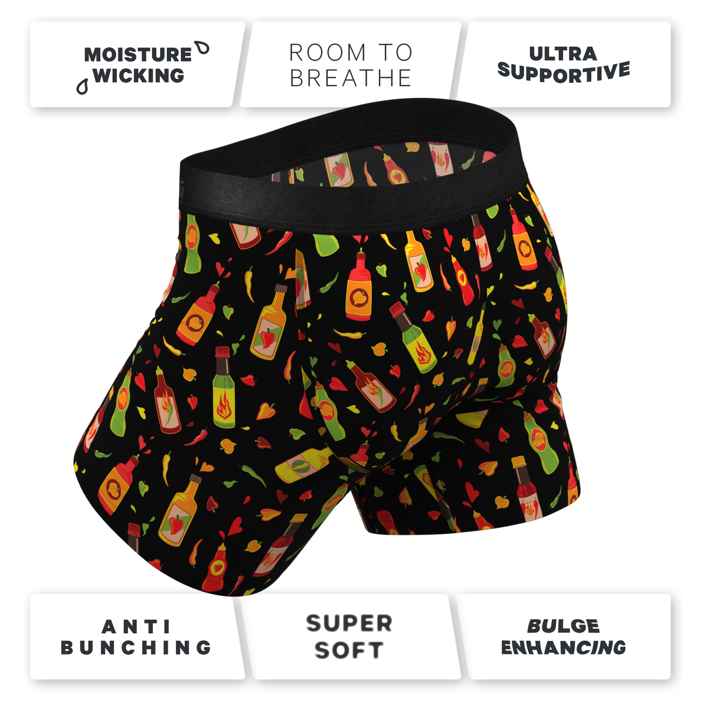 The Gotcha Sriracha | Hot Sauce Ball Hammock® Pouch Underwear