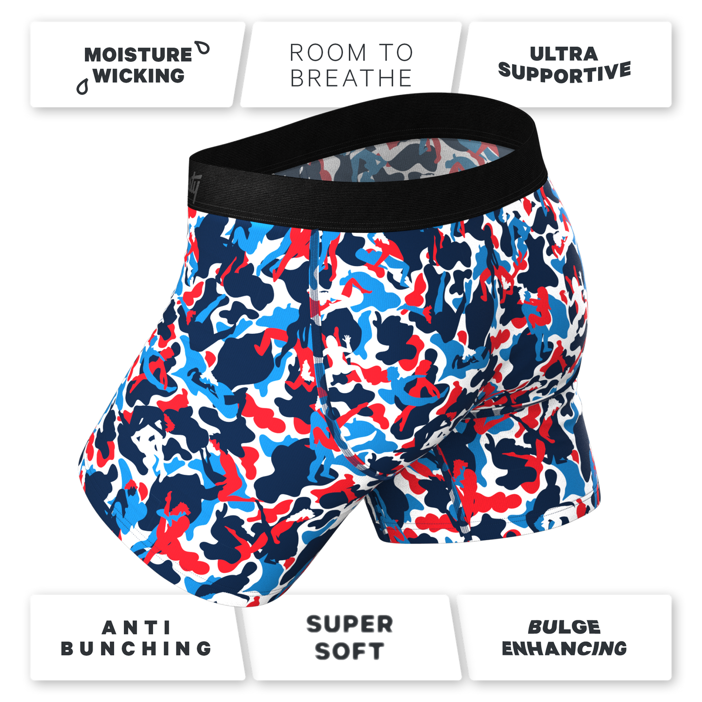 The Grand Finale | USA Camouflage Ball Hammock® Pouch Underwear With Fly