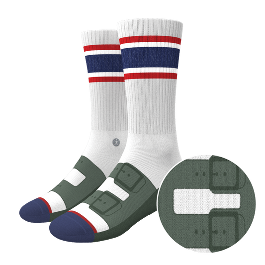 The Granola | Strap Sandal Heel Hammock™ Crew Socks