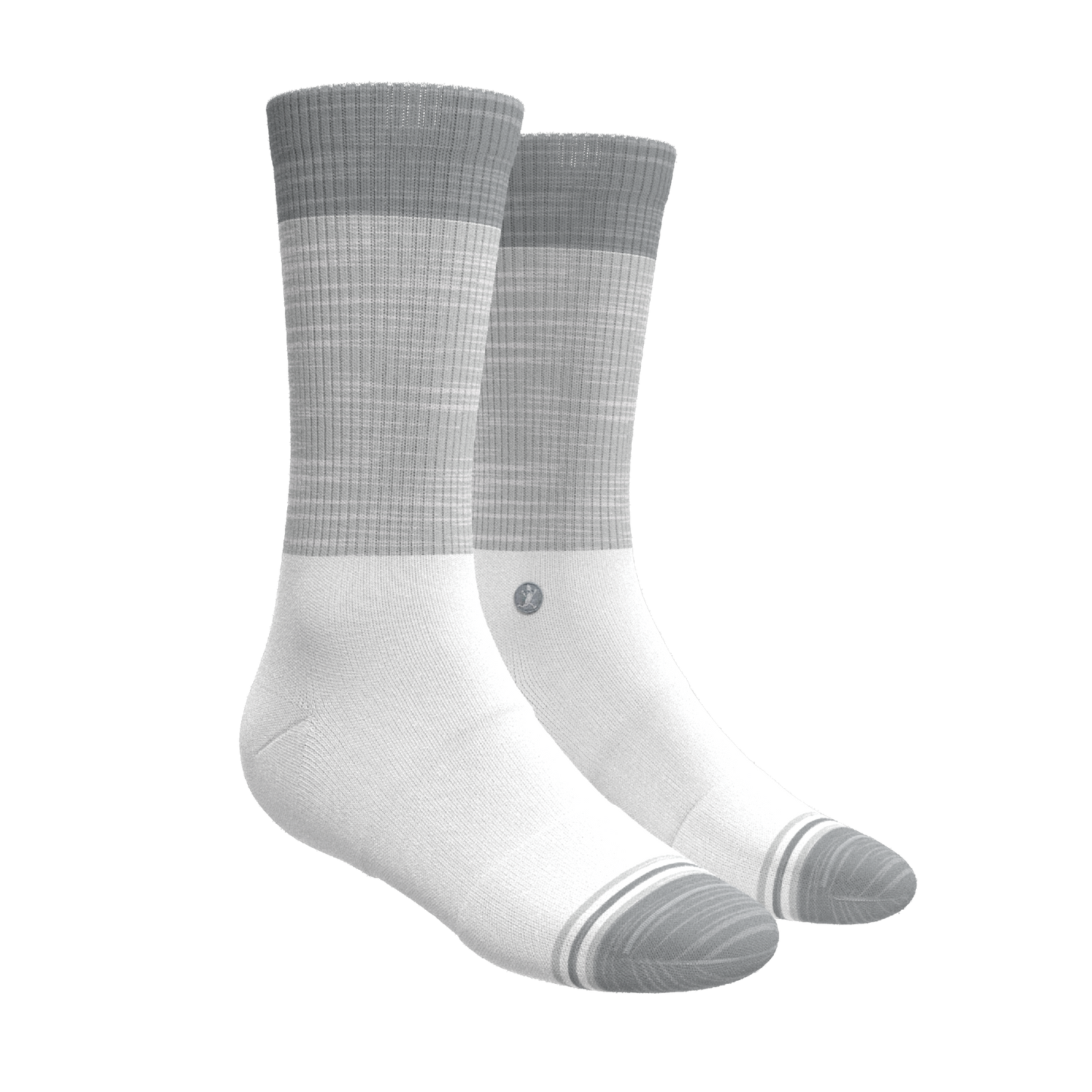 The Gray Matter | Tri Color Block Heel Hammock™ Crew Socks