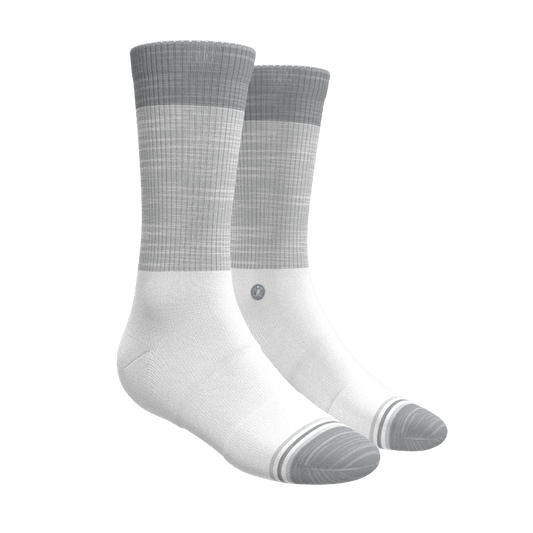 The Gray Matter | Tri Color Block Heel Hammock™ Crew Socks