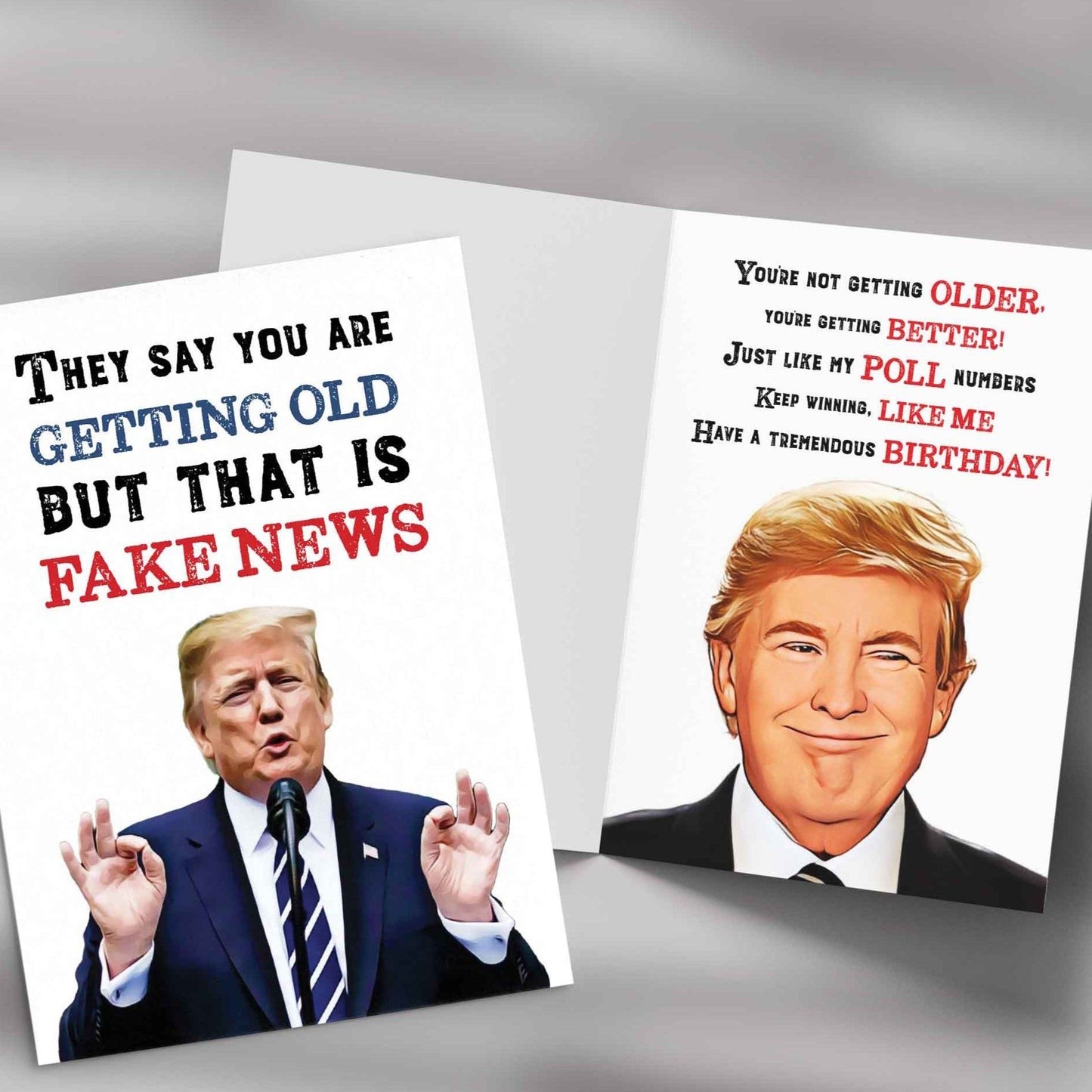 Trump Happy Birthday Card - FAKE NEWS